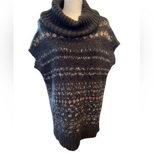 Free People Sweater Vest Size Small Maiden oversized cowl neck wool Alpaca blend